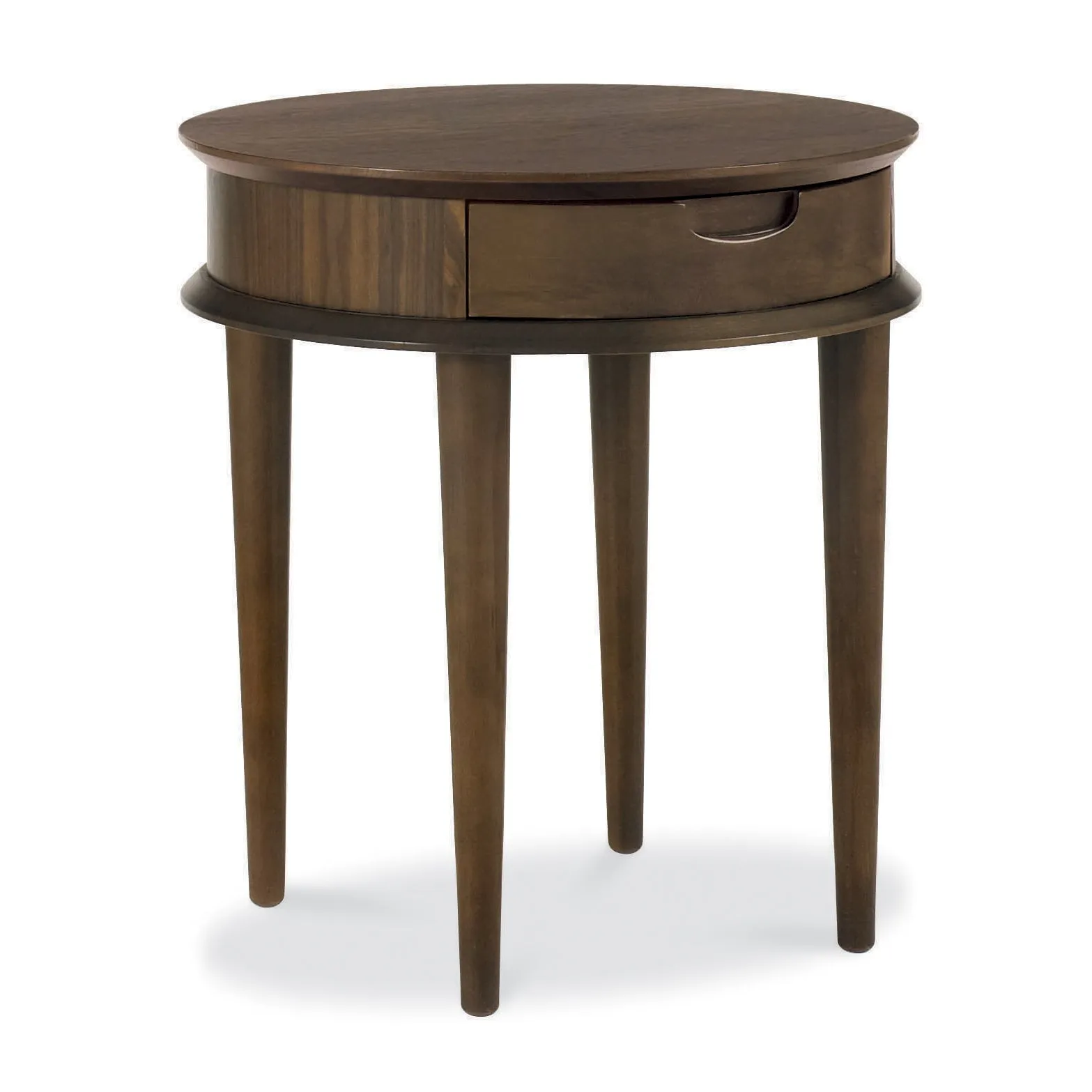 Walnut Round Side Table