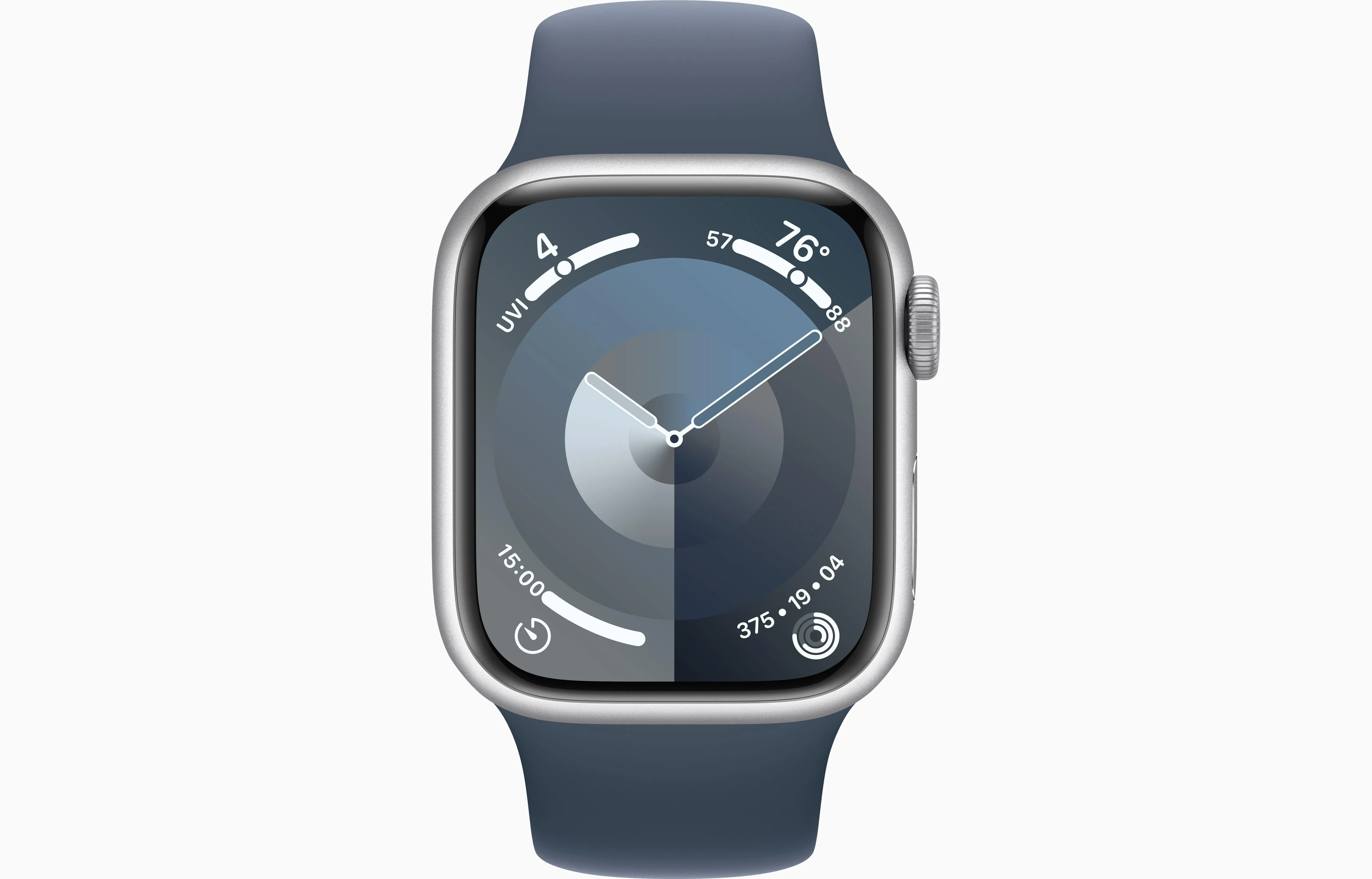 Watch Series 9 Gps 41Mm Silver Aluminium Case With Storm Blue Sport Band - M/L