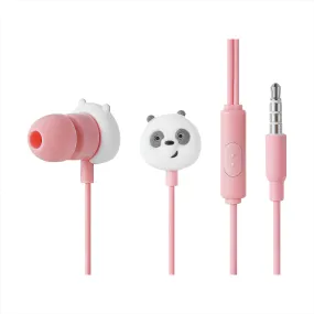 We Bare Bears Collection 4.0 In-ear Earphones with Storage Bag Model: 838 (Pink)