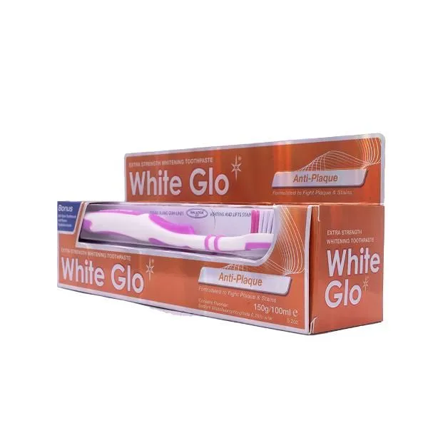 White Glo Anti-Plaque Toothbrush & Toothpaste Set - 100ml