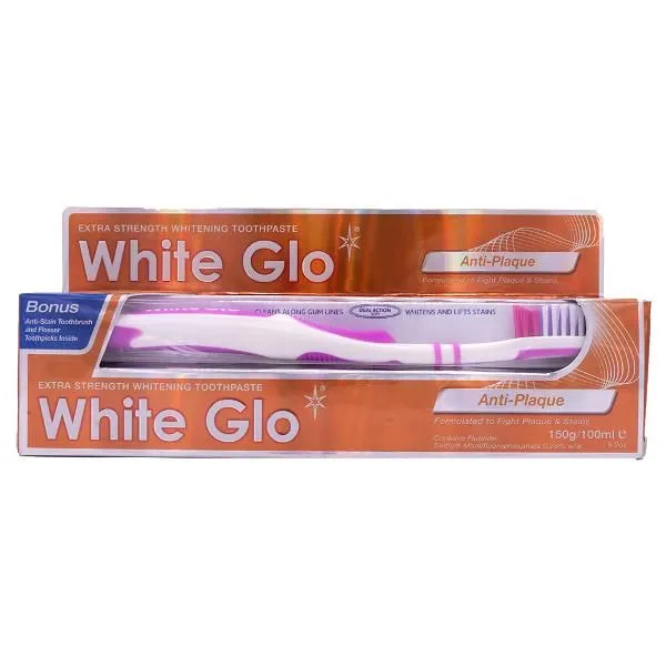 White Glo Anti-Plaque Toothbrush & Toothpaste Set - 100ml