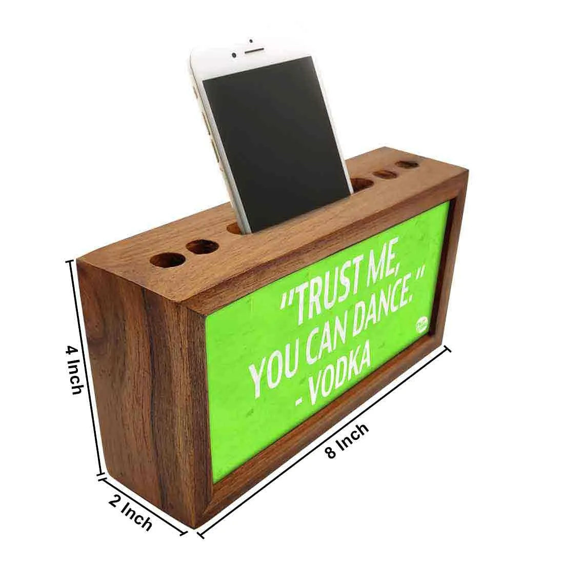 Wood desk organizer Pen Mobile Stand - Trust Me