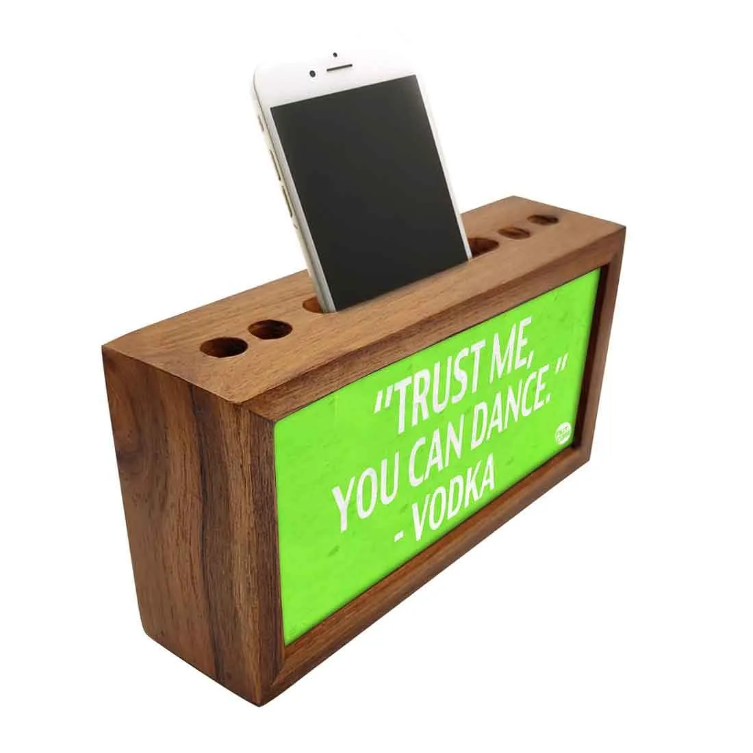 Wood desk organizer Pen Mobile Stand - Trust Me