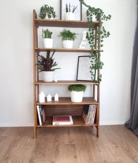 Wooden Free Standing Shelving, Mid-Century Shelving, Unit with Storage Space