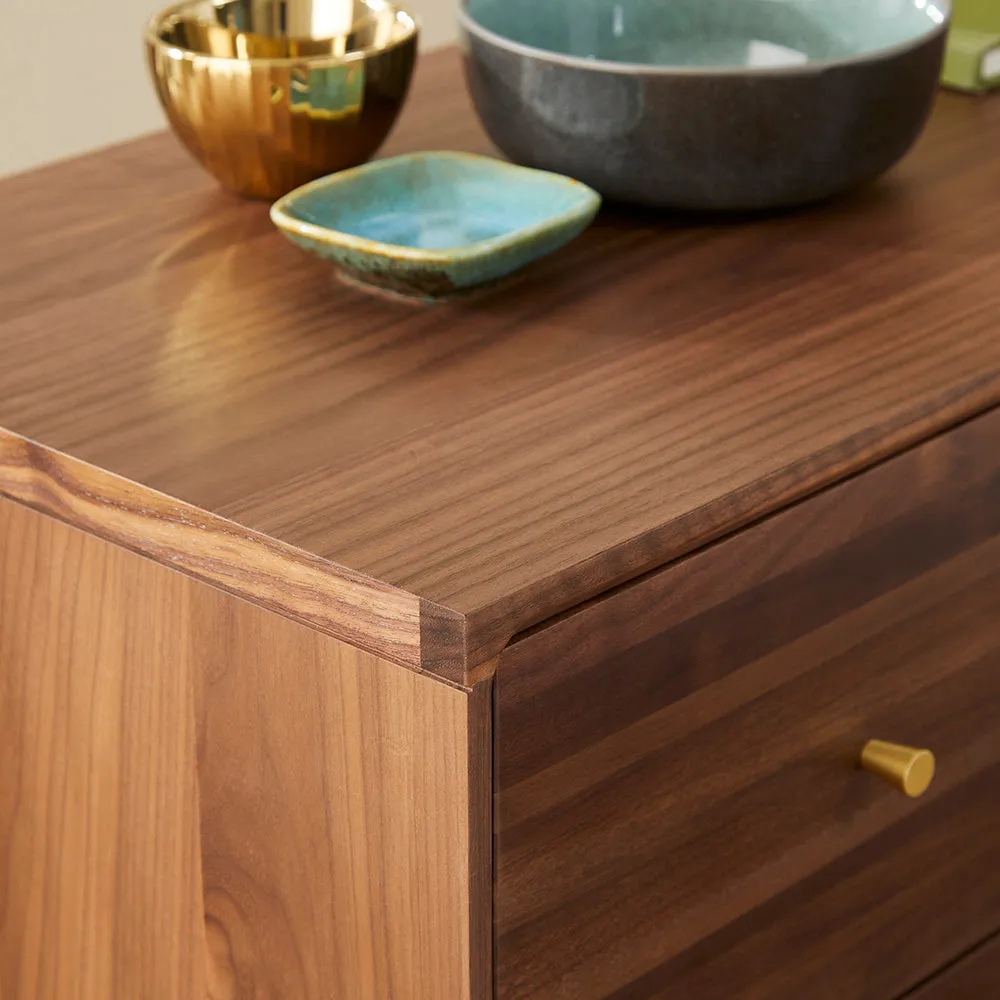 Wright Walnut Chest of 3 Drawers