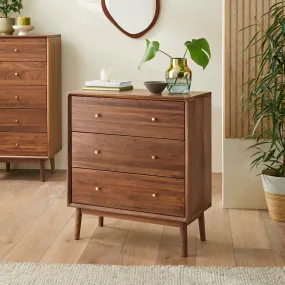 Wright Walnut Chest of 3 Drawers